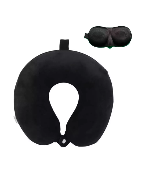 Foto 2 pulgar | Cojín para el Cuello Wünd Negro Almohada de Espuma Viscoelástica