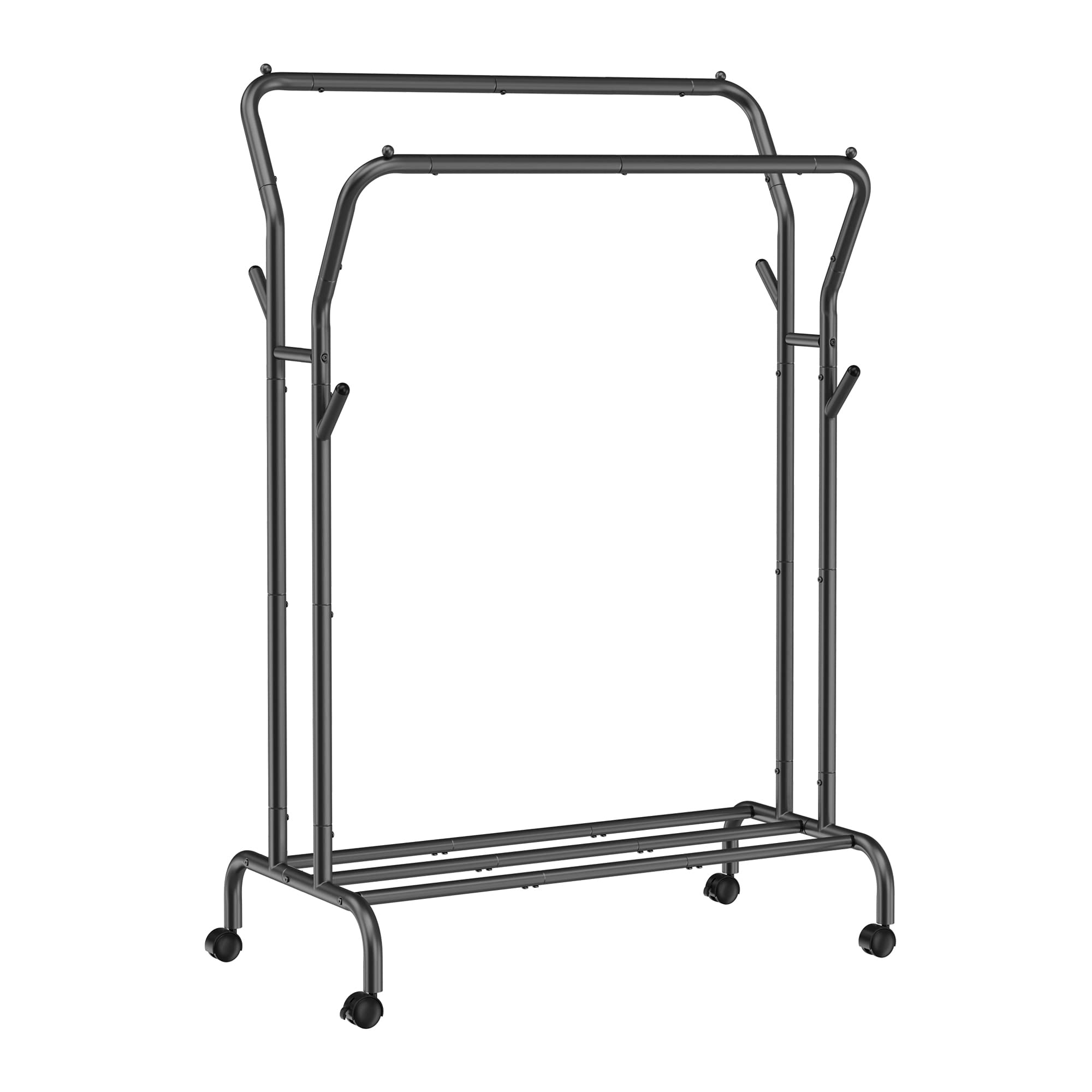 Foto 2 pulgar | Perchero Songmics De Doble Varilla Con Ruedas De 100 Kg De Capacidad, Negro - Venta Internacional.