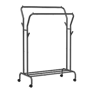 Foto 1 | Perchero Songmics De Doble Varilla Con Ruedas De 100 Kg De Capacidad, Negro - Venta Internacional.