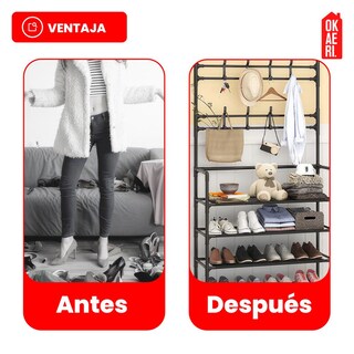 Foto 4 | Zapatero / Perchero Okaeri Metálico 5 Niveles