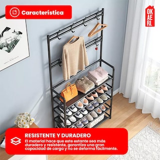 Foto 5 | Zapatero / Perchero Okaeri Metálico 5 Niveles