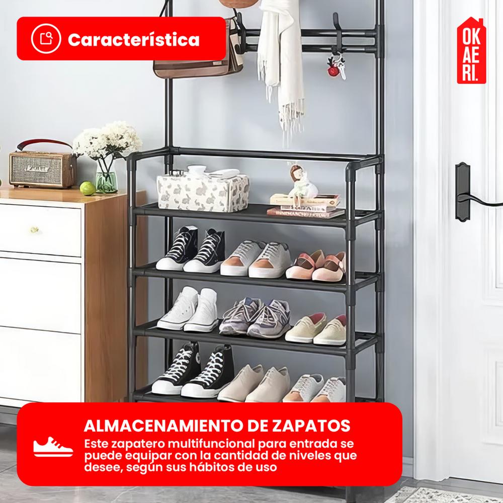 Foto 6 | Zapatero / Perchero Okaeri Metálico 5 Niveles