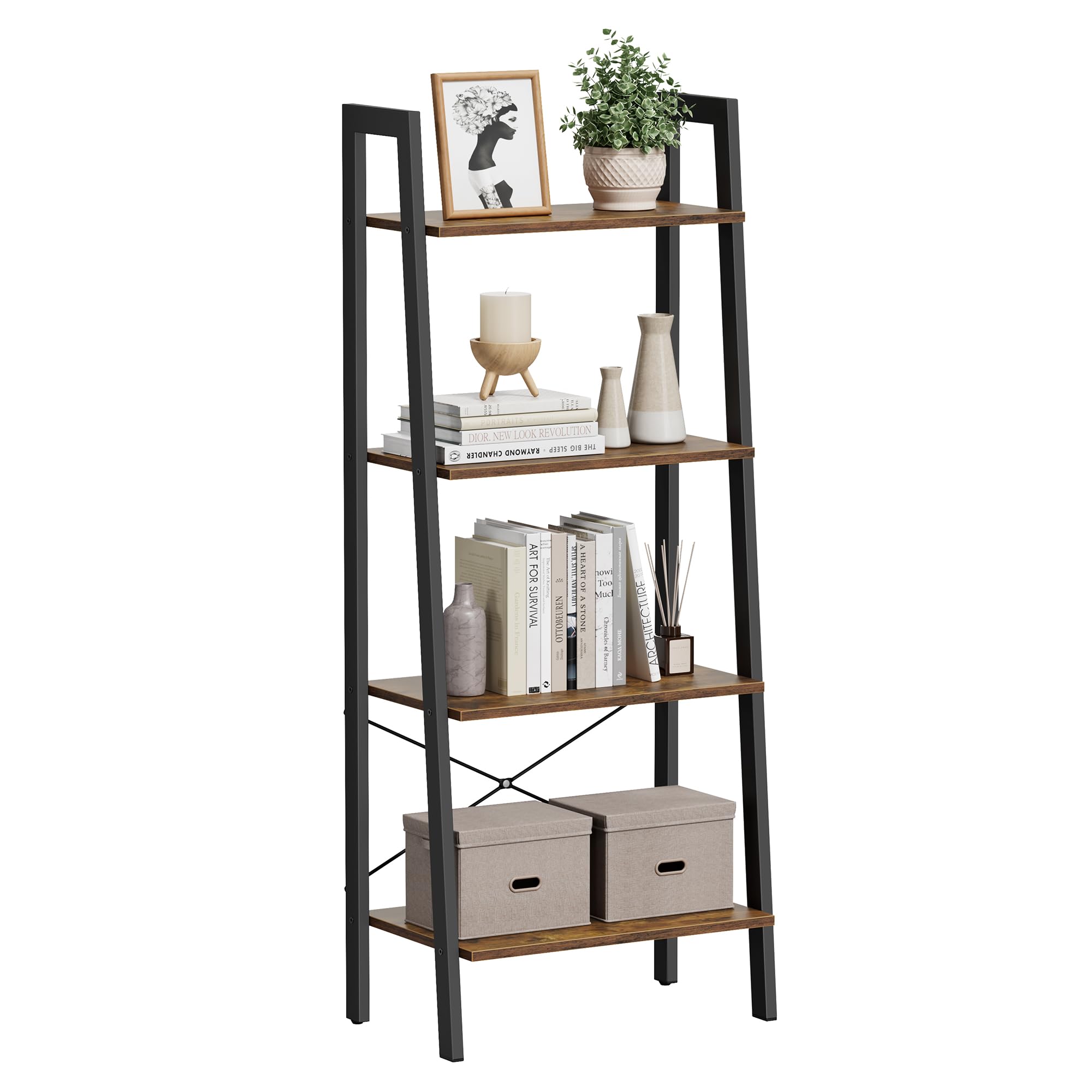 Ladder Shelf Vasagle Ulls44x - Estantería Para Libros De 4 Niveles