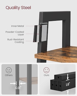 Foto 5 | Ladder Shelf Vasagle Ulls44x - Estantería Para Libros De 4 Niveles