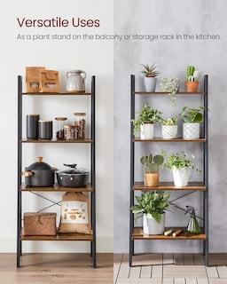 Foto 8 | Ladder Shelf Vasagle Ulls44x - Estantería Para Libros De 4 Niveles