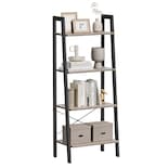 Ladder Shelf Vasagle - Estantería Para Libros De 4 Niveles, Color Gris
