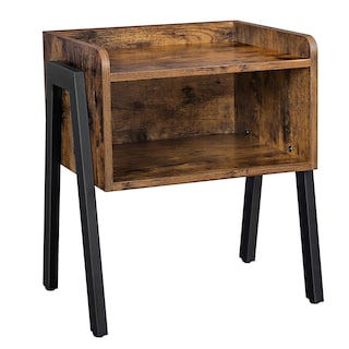 Foto 1 | Mesa Auxiliar Vasagle Ulet54x Con Compartimento De Almacenamiento Rustic B