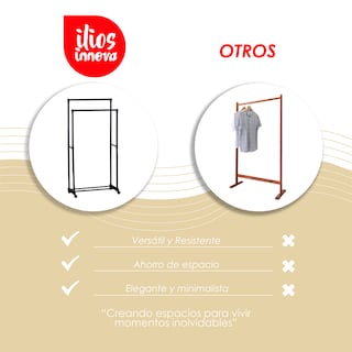 Foto 8 | Ilios Innova | Perchero Doble Con Ruedas Y Zapatero Diseño Moderno