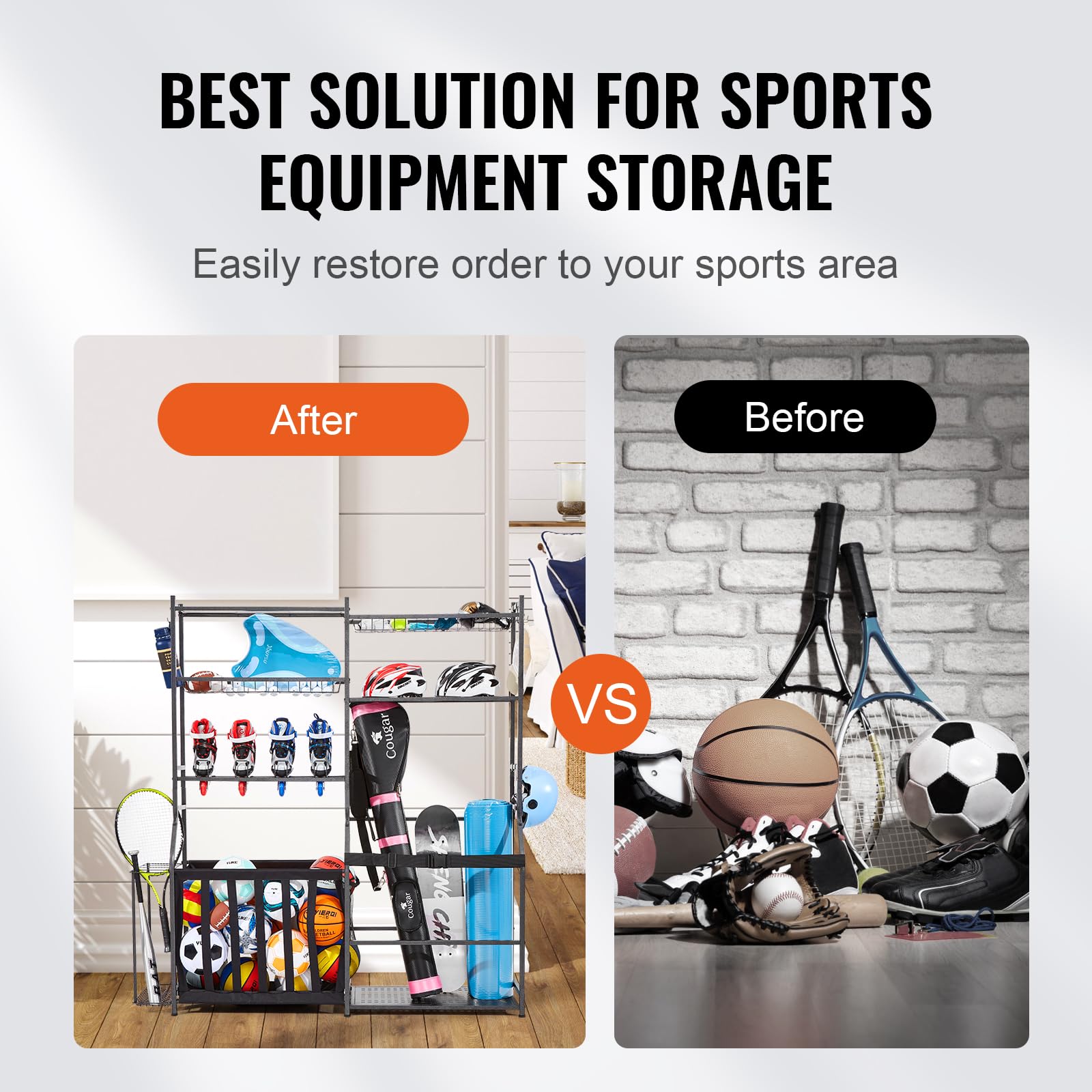 Foto 4 pulgar | Organizador De Garaje Vevor Golf Storage Para 2 Bolsas De Golf - Venta Internacional.