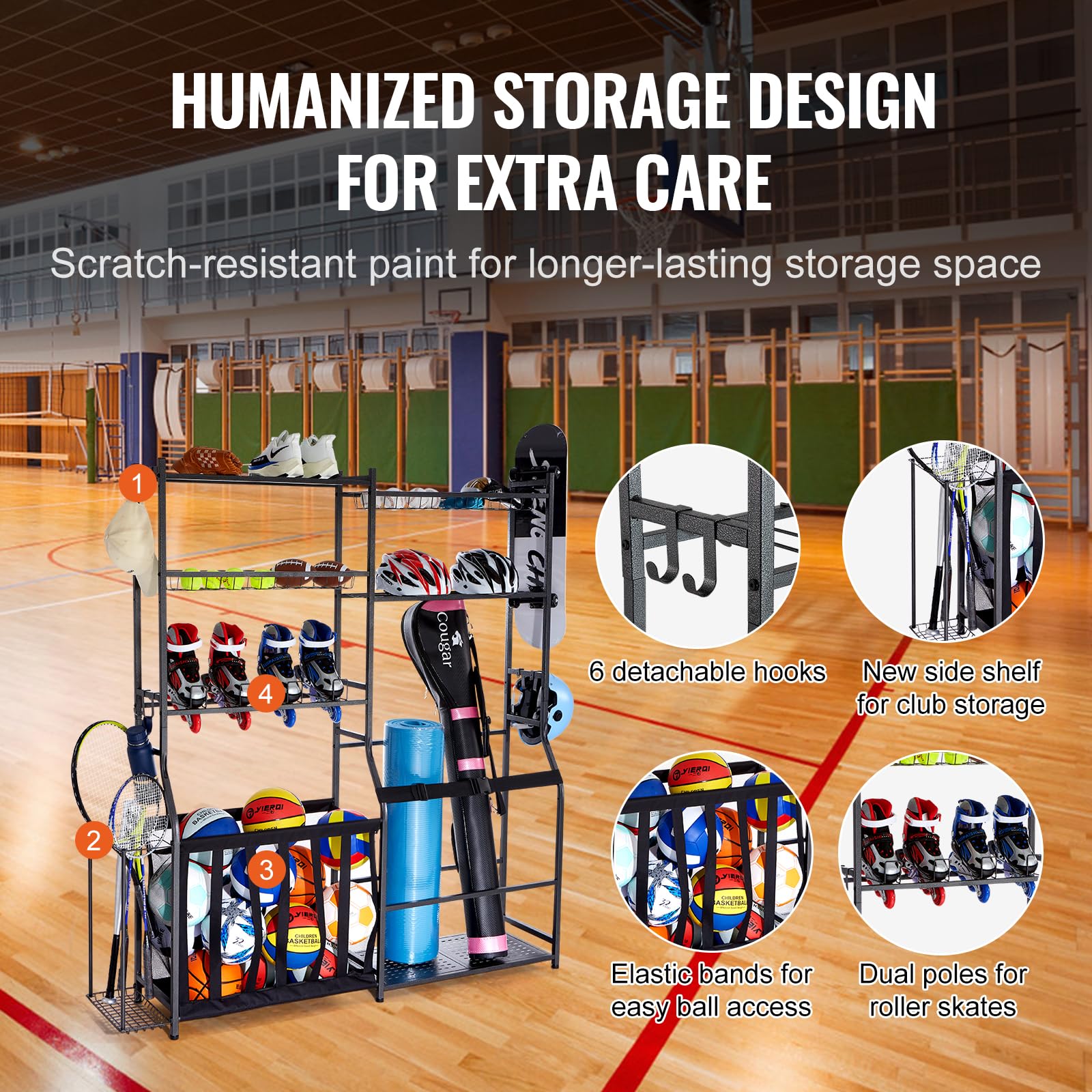 Foto 5 pulgar | Organizador De Garaje Vevor Golf Storage Para 2 Bolsas De Golf - Venta Internacional.