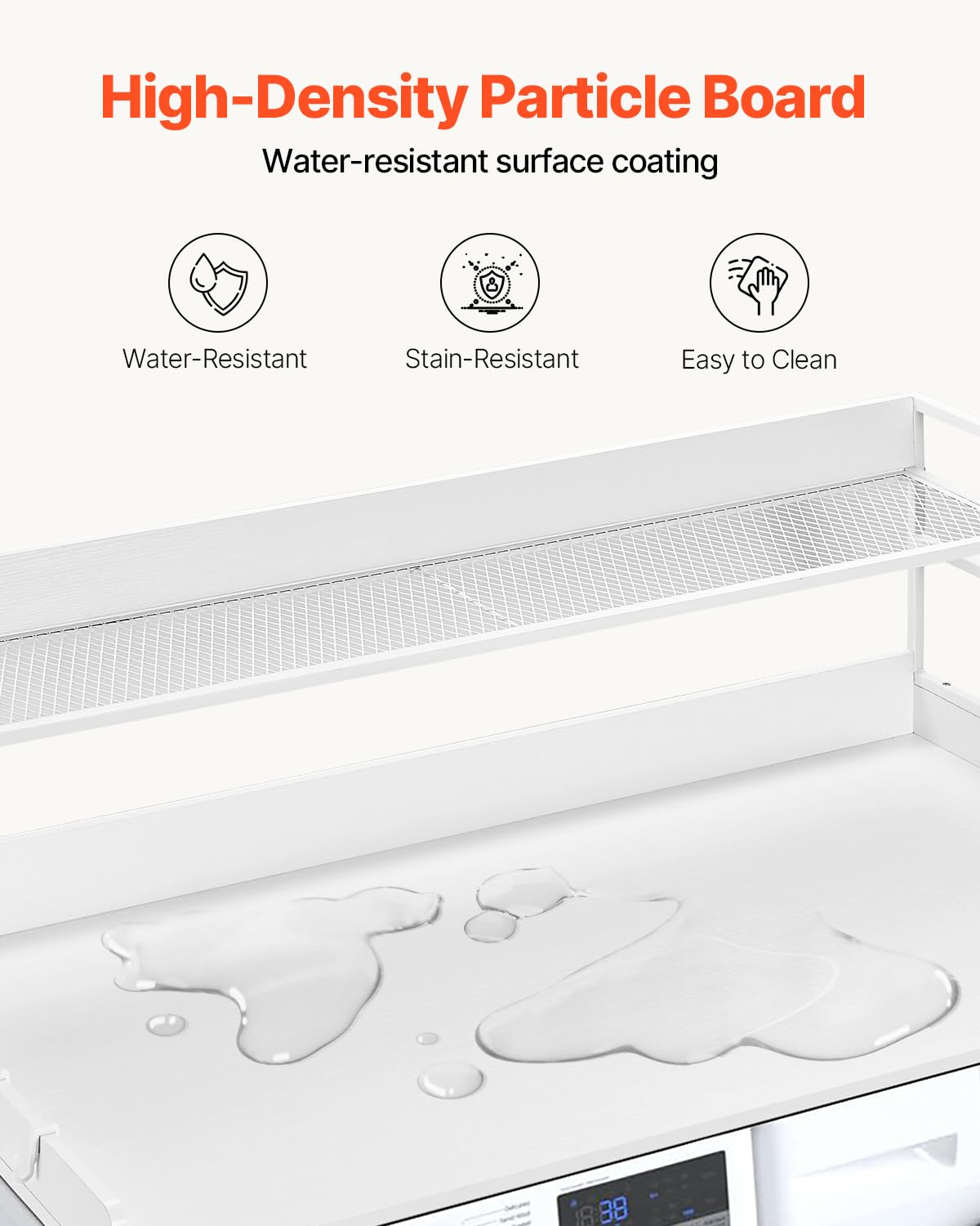 Foto 4 | Lavadora-secadora De Encimera Vevor De 2 Niveles Con Estante 54 X 27 Pulgadas, Color Blanco - Venta Internacional.