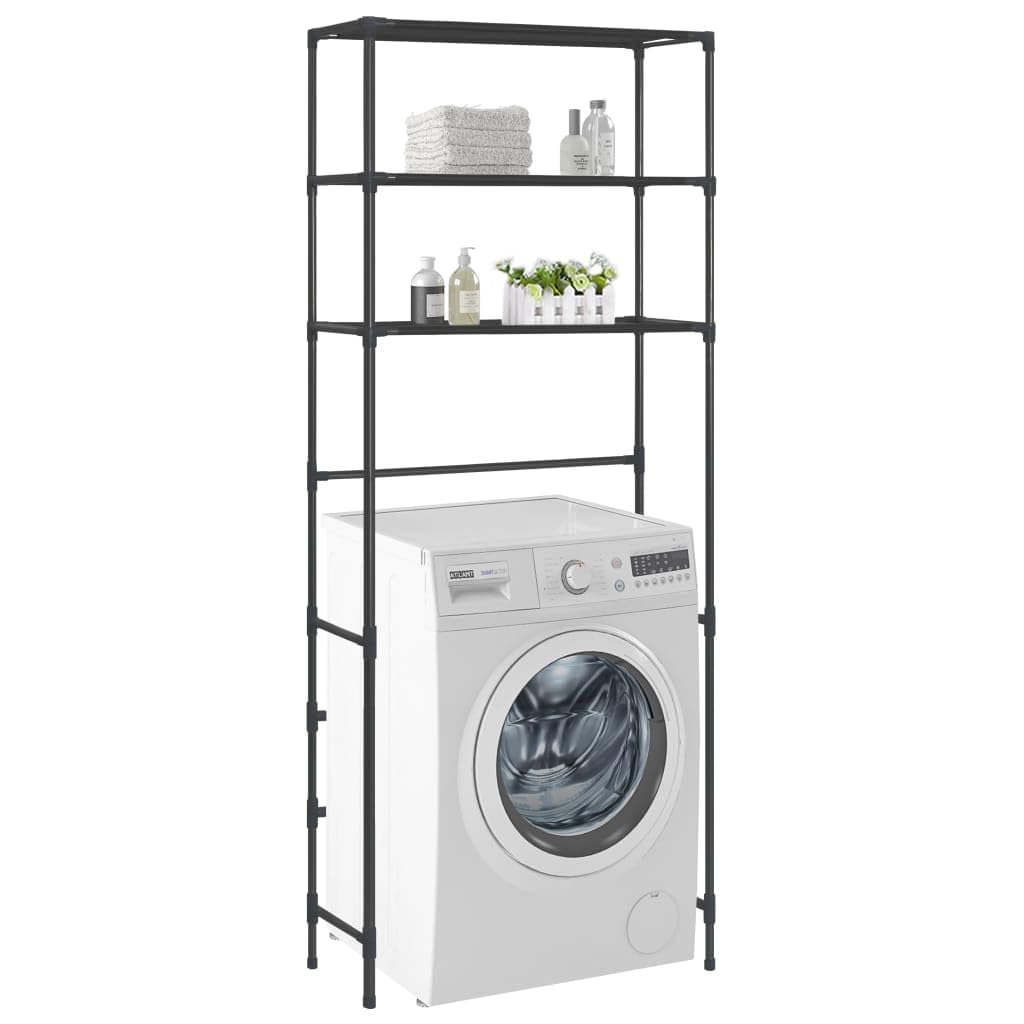 Foto 2 | Estante De Almacenamiento Vidaxl Sobre La Lavadora De 3 Niveles, Negro - Venta Internacional.