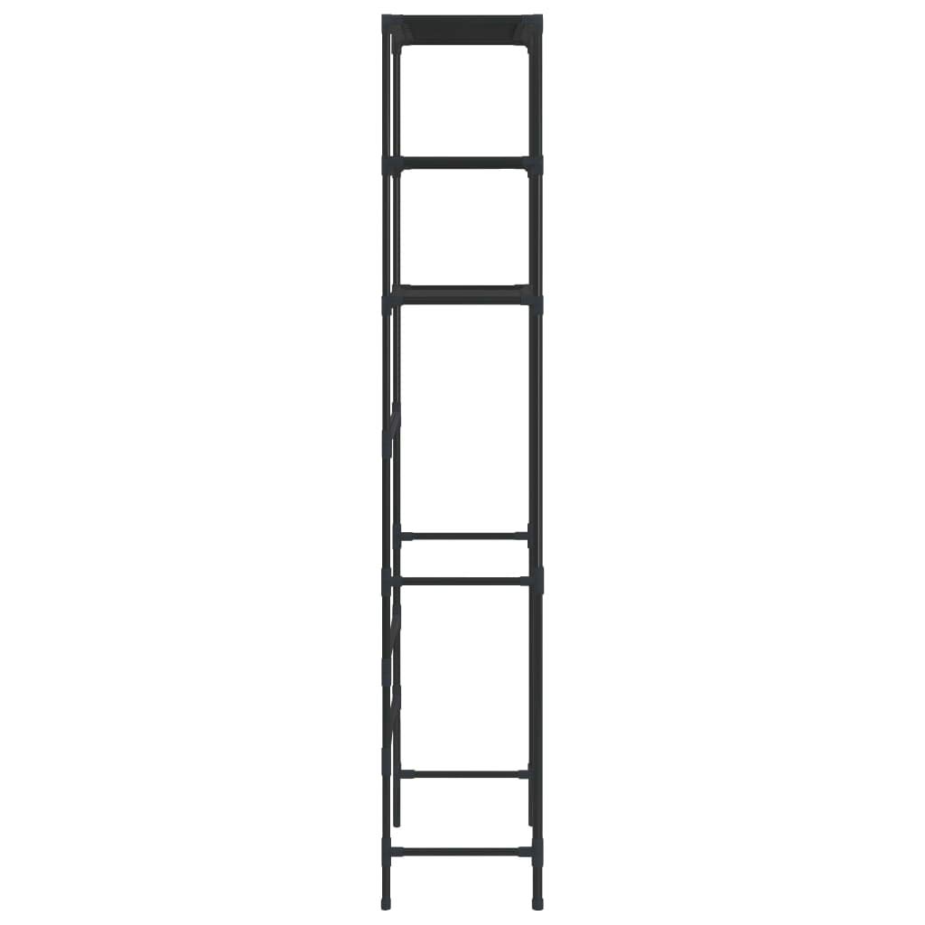 Foto 4 | Estante De Almacenamiento Vidaxl Sobre La Lavadora De 3 Niveles, Negro - Venta Internacional.