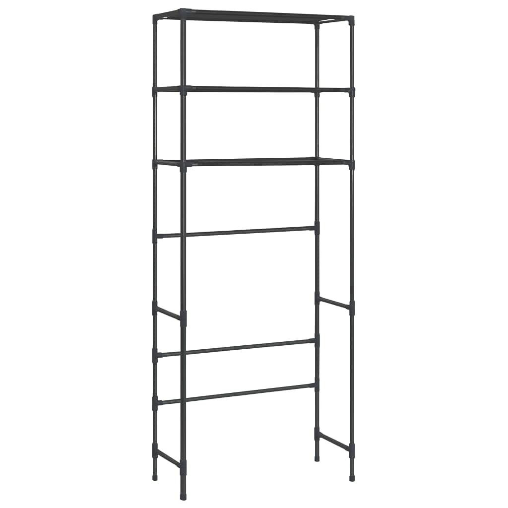 Foto 5 | Estante De Almacenamiento Vidaxl Sobre La Lavadora De 3 Niveles, Negro - Venta Internacional.