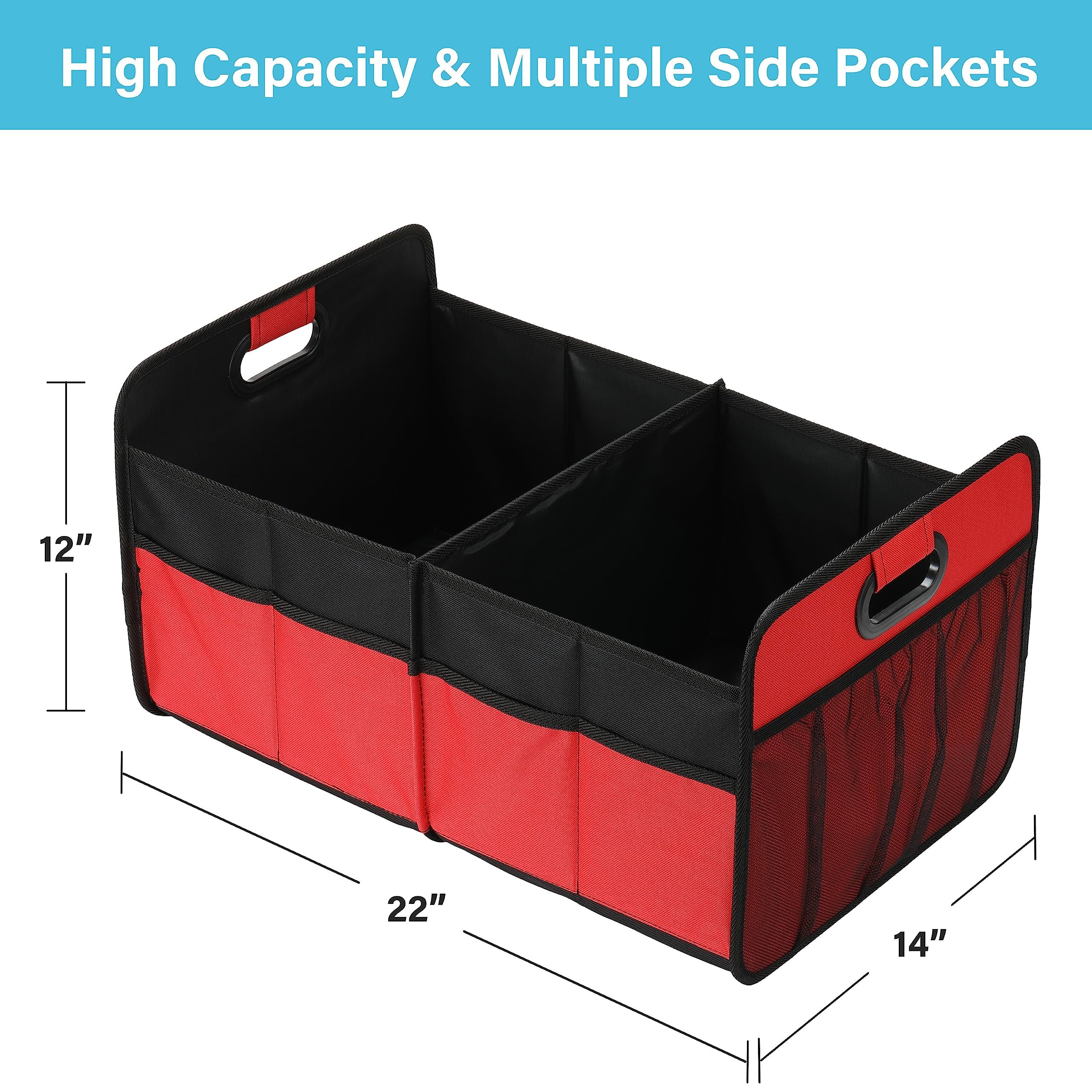 Foto 3 pulgar | Organizador De Maletero De Coche Simple Deluxe Con 2 Compartimentos, Color Rojo, Paquete De 2 - Venta Internacional.