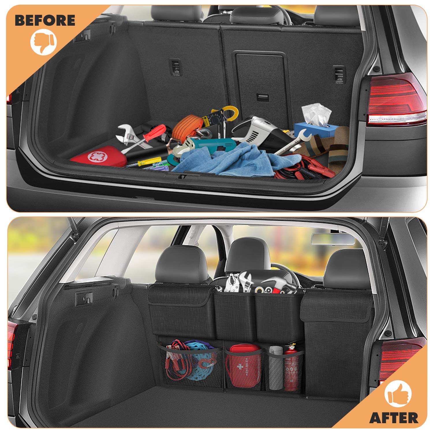 Foto 4 pulgar | Organizador Para Maletero De Coche, Finpac, Asiento Trasero, Jeeps, Suv, Furgonetas - Venta Internacional.