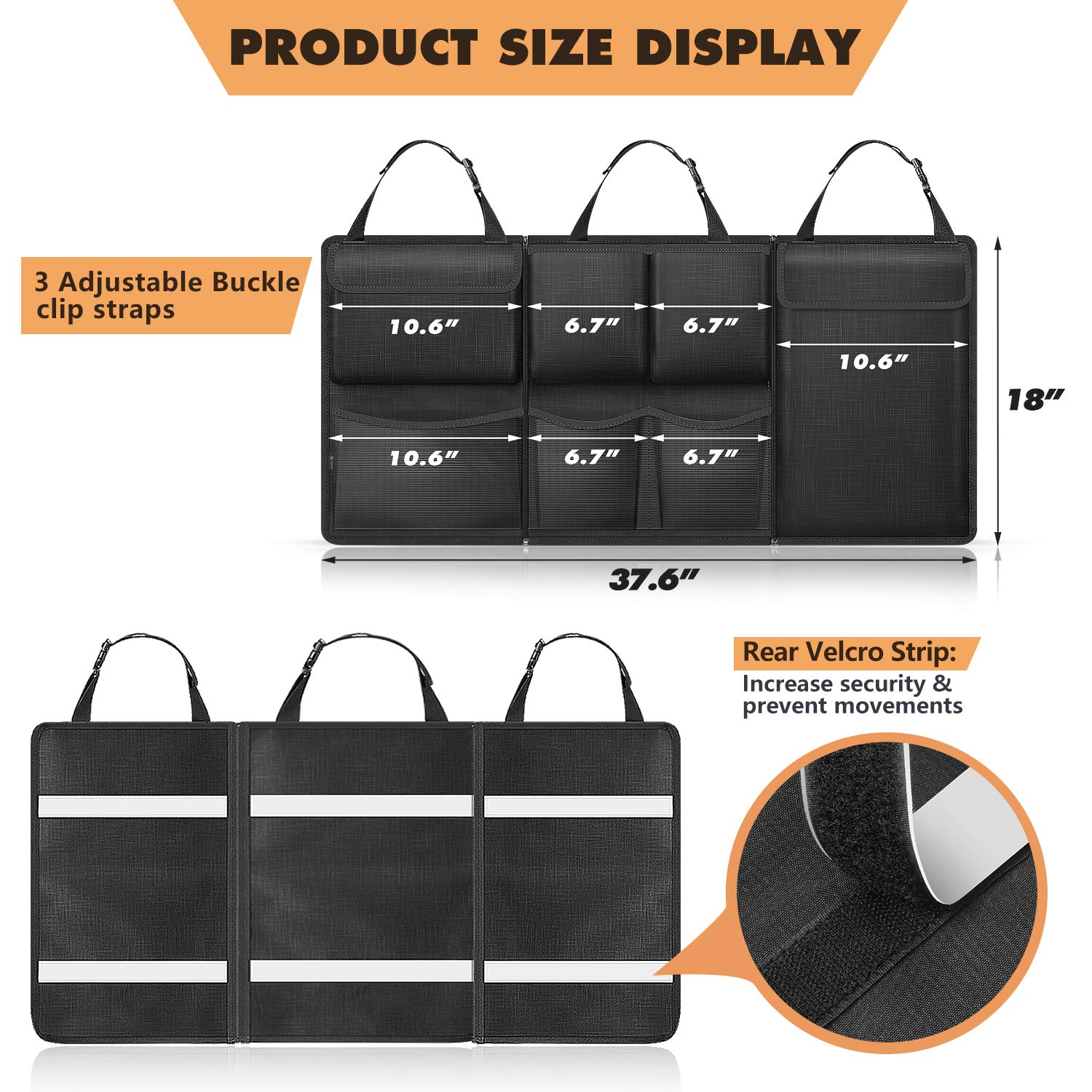 Foto 6 pulgar | Organizador Para Maletero De Coche, Finpac, Asiento Trasero, Jeeps, Suv, Furgonetas - Venta Internacional.