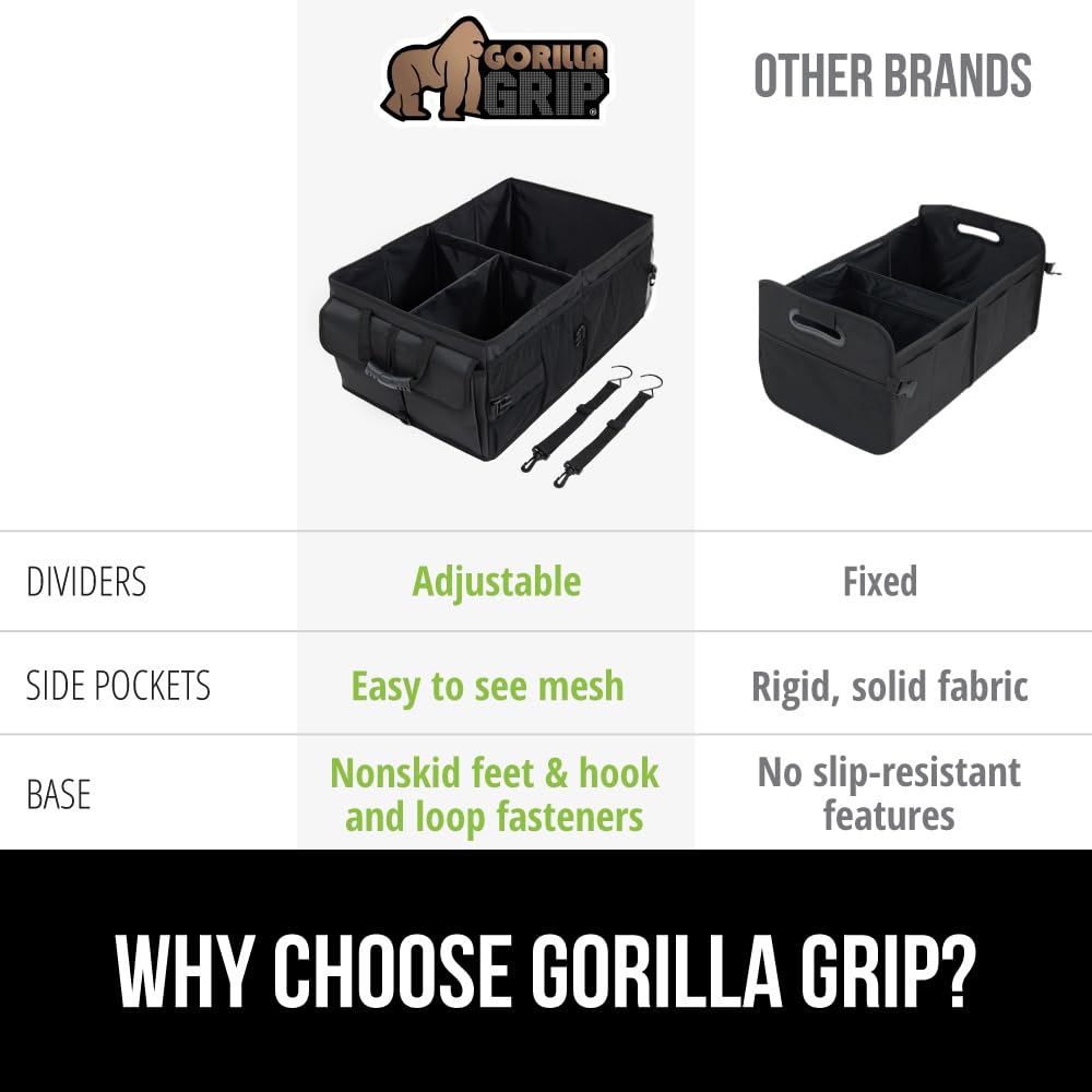Foto 7 | Organizador Gorilla Grip Para Maletero, Gran Capacidad, Color Negro - Venta Internacional.