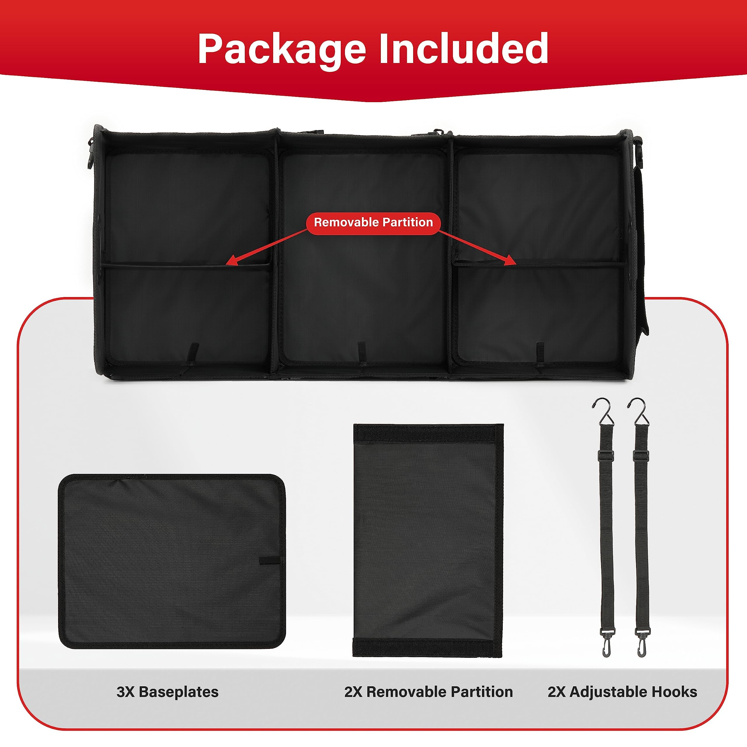 Foto 6 pulgar | Organizador De Maletero Simple Deluxe 95 L Para Coche Black Newv - Venta Internacional.