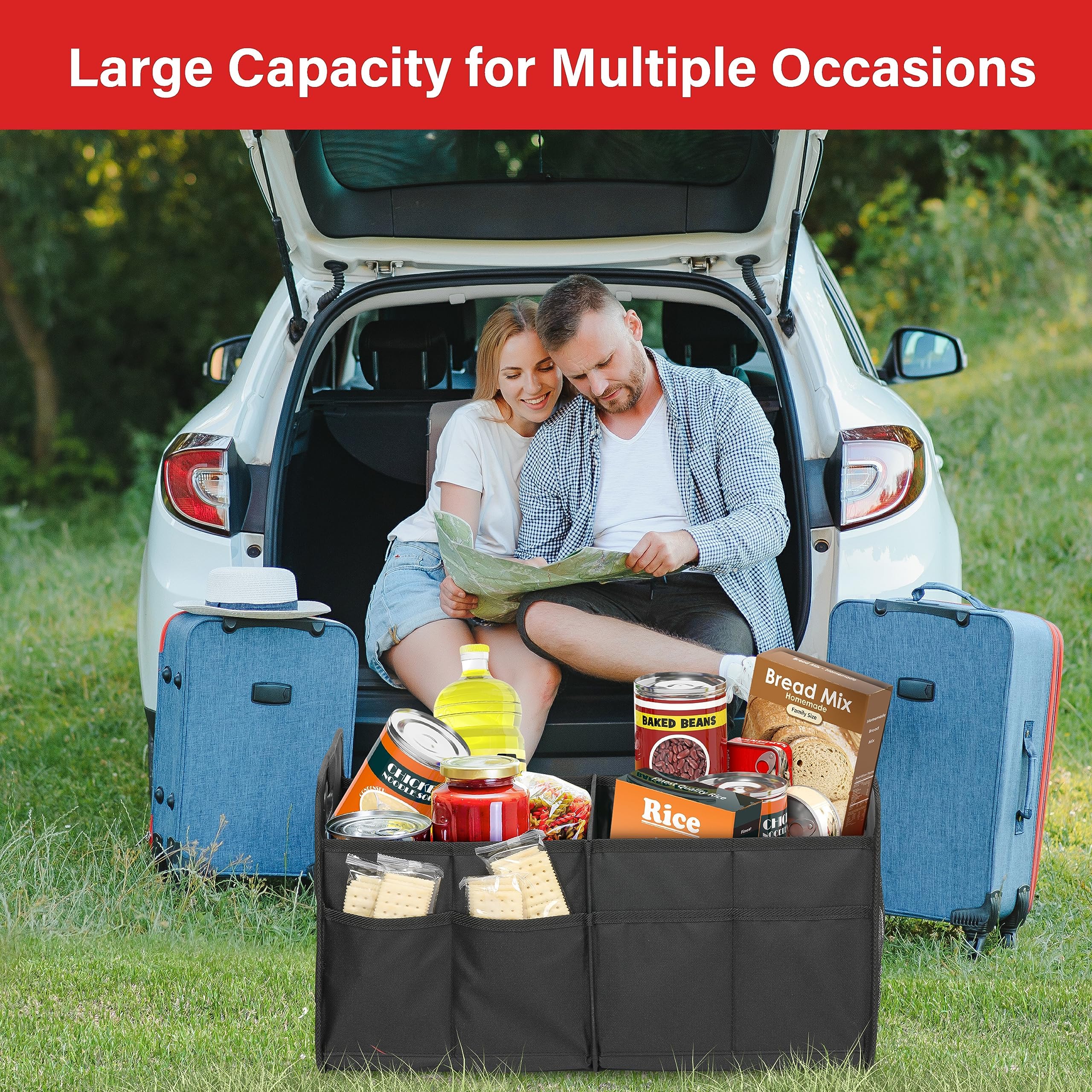 Foto 3 pulgar | Organizador De Maletero De Coche Simple Deluxe Con 2 Compartimentos, Negro, Paquete De 2 - Venta Internacional.