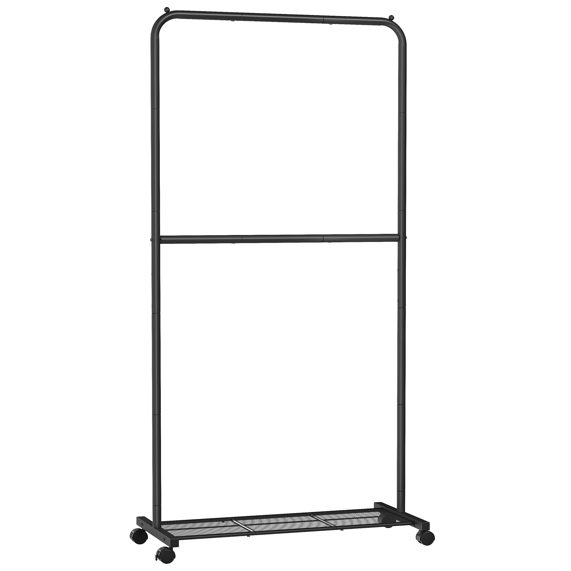 Perchero Songmics De Doble Varilla Con Ruedas De 110 Libras De Carga, Negro - Venta Internacional.