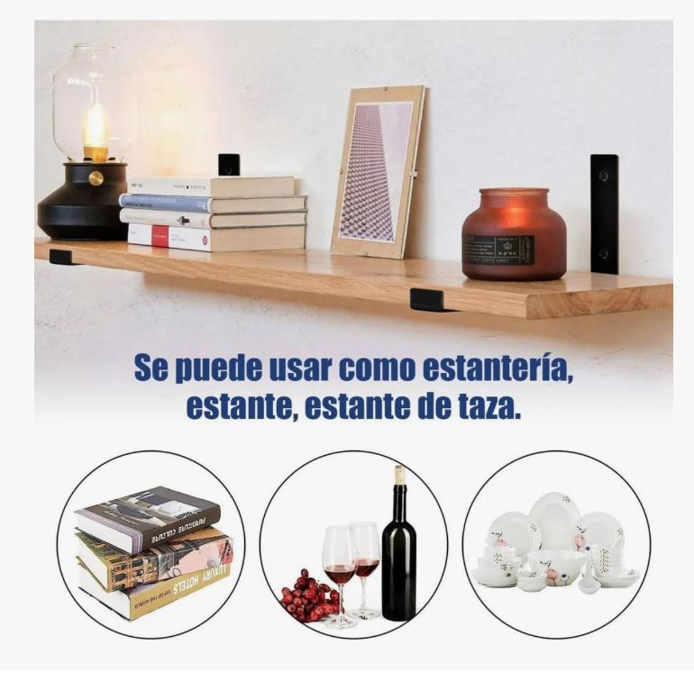 Foto 4 pulgar | Estante de Pared con 4 Ménsulas