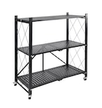 Estante Anaquel Organizador Plegable Rack & Pack Negro 3 Niveles Metálico