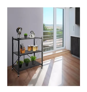 Foto 4 | Estante Anaquel Organizador Plegable Rack & Pack Negro 3 Niveles Metálico