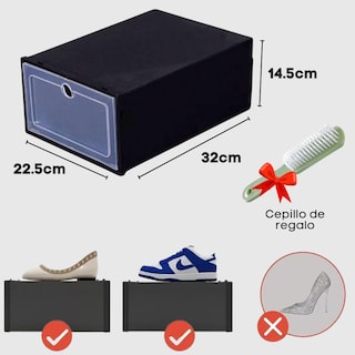 Foto 7 | Zapatera de Plástico Okaeri Transparentes