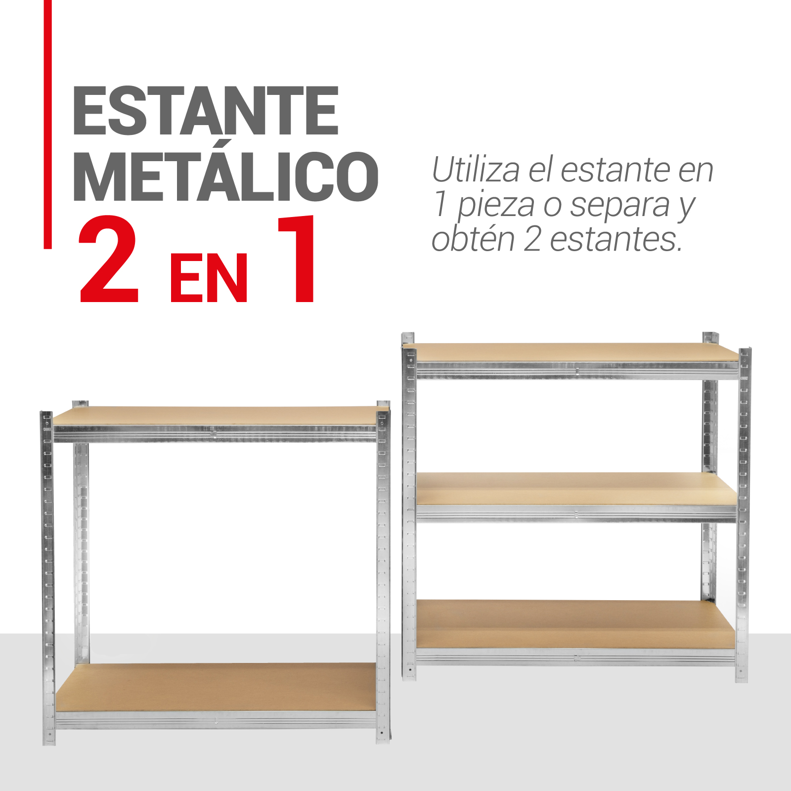 Foto 3 | Estante Metalico Onof Esm-01 Anaquel Rack 5 Niveles 2 Pz