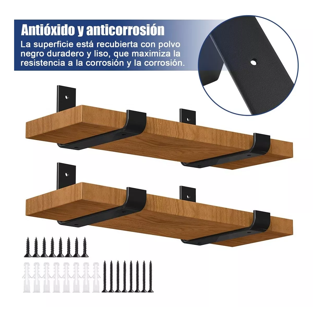 Foto 4 pulgar | Soporte De Estante, Soporte De Carga Montado En La Pared 4 Eo Safe Imports Esi-15590 Negro