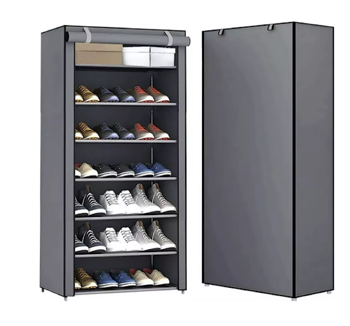 Zapatera Closet Organizador De Zapatos 6 Niveles 18 Pares Color Gris Wünd