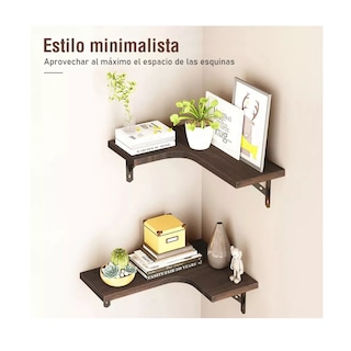 Foto 3 | 3 Uds Repisas De Madera Para Dormitorio Cocina Baño Eo Safe Imports Esi-17184 Marron