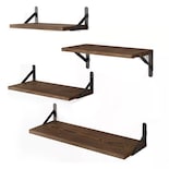 Repisas Flotantes Madera Modernas Estantes Baño 4 Pzs Eo Safe Imports Esi-17185 Marron