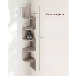 Foto 2 | 5 Repisas Esquinera Flotantes Eo Safe Imports Esi-18484 Grises