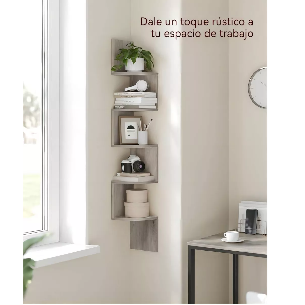 Foto 4 pulgar | 5 Repisas Esquinera Flotantes Eo Safe Imports Esi-18484 Grises