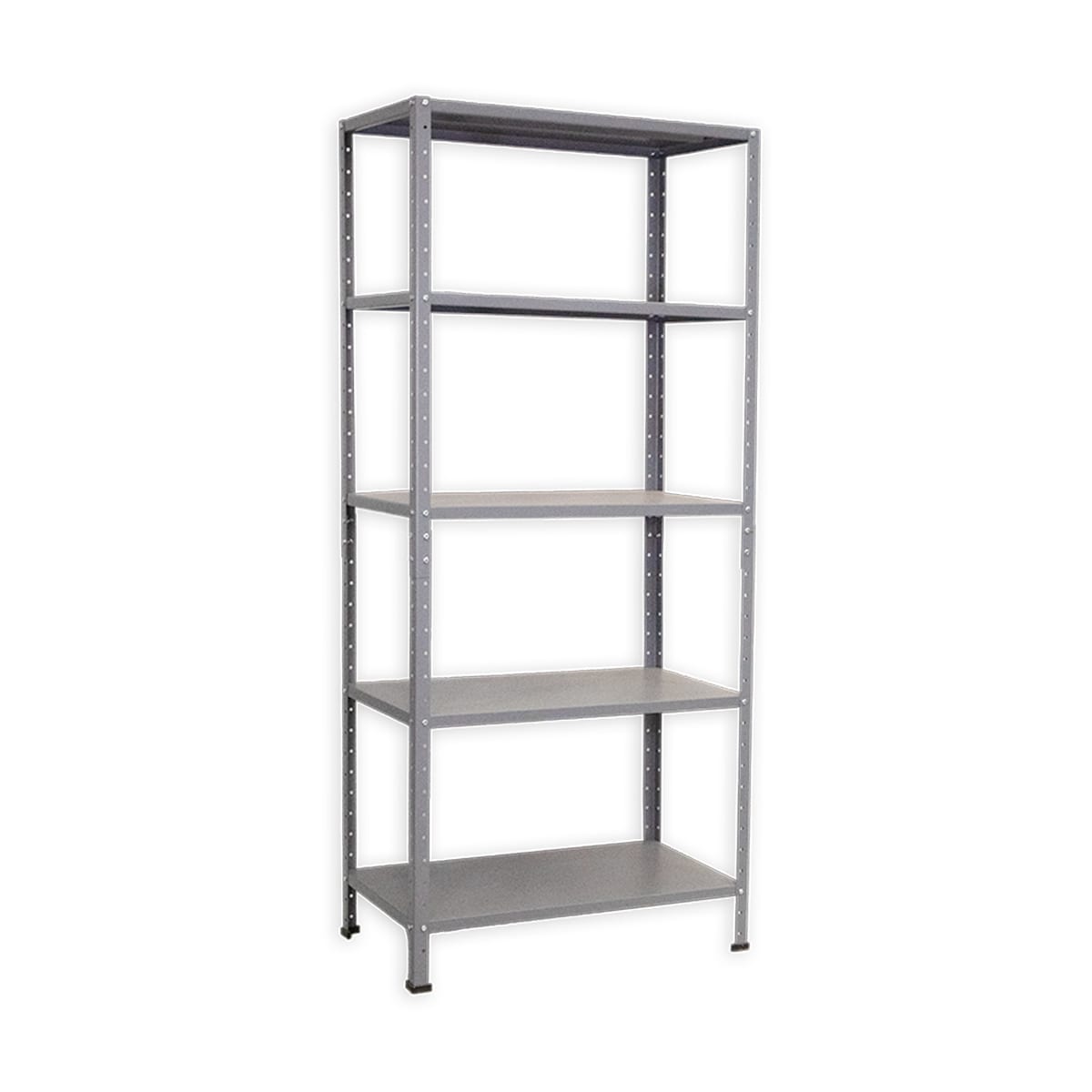 Anaquel Metálico Adf Con 5 Repisas Estante Organizador 190x84x60 Cm. Carga 400 Kg, Color Gris Uso Rudo $2,599