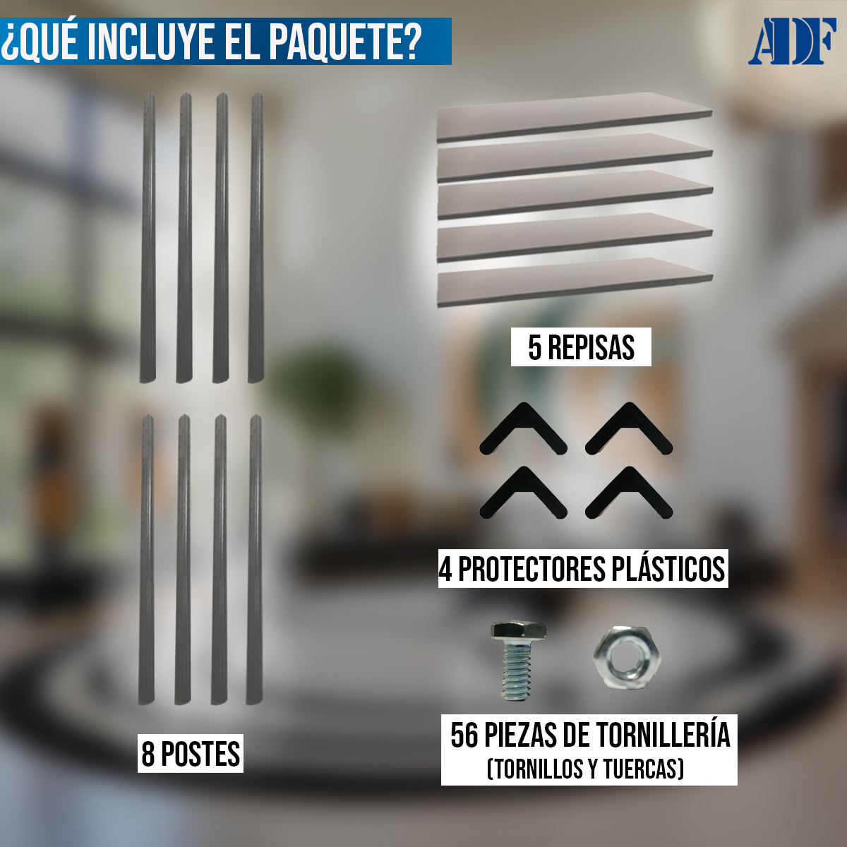 Foto 7 pulgar | Anaquel Metálico Adf Con 5 Repisas Estante Organizador 190x84x30 Cm. Carga 250 Kg Color Gris