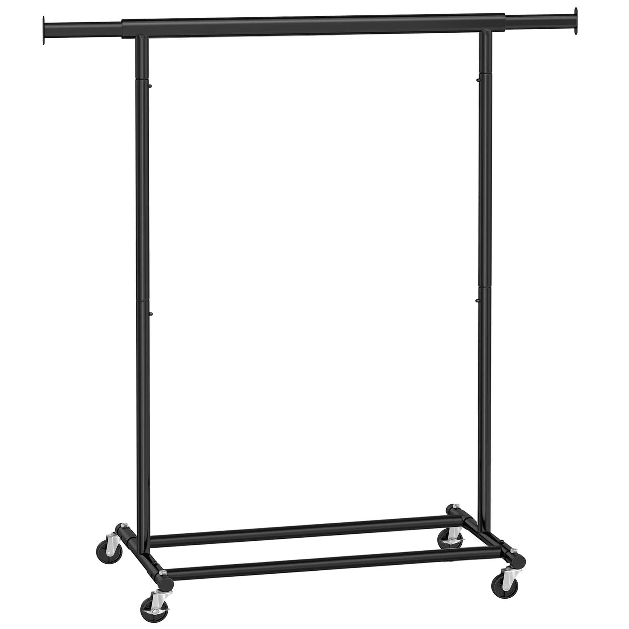 Songmics Perchero Burro Extensible Con Carga Pesada, Burro Ropa Con Ruedas, Carga De 90 Kg, Montaje Sencillo, Port