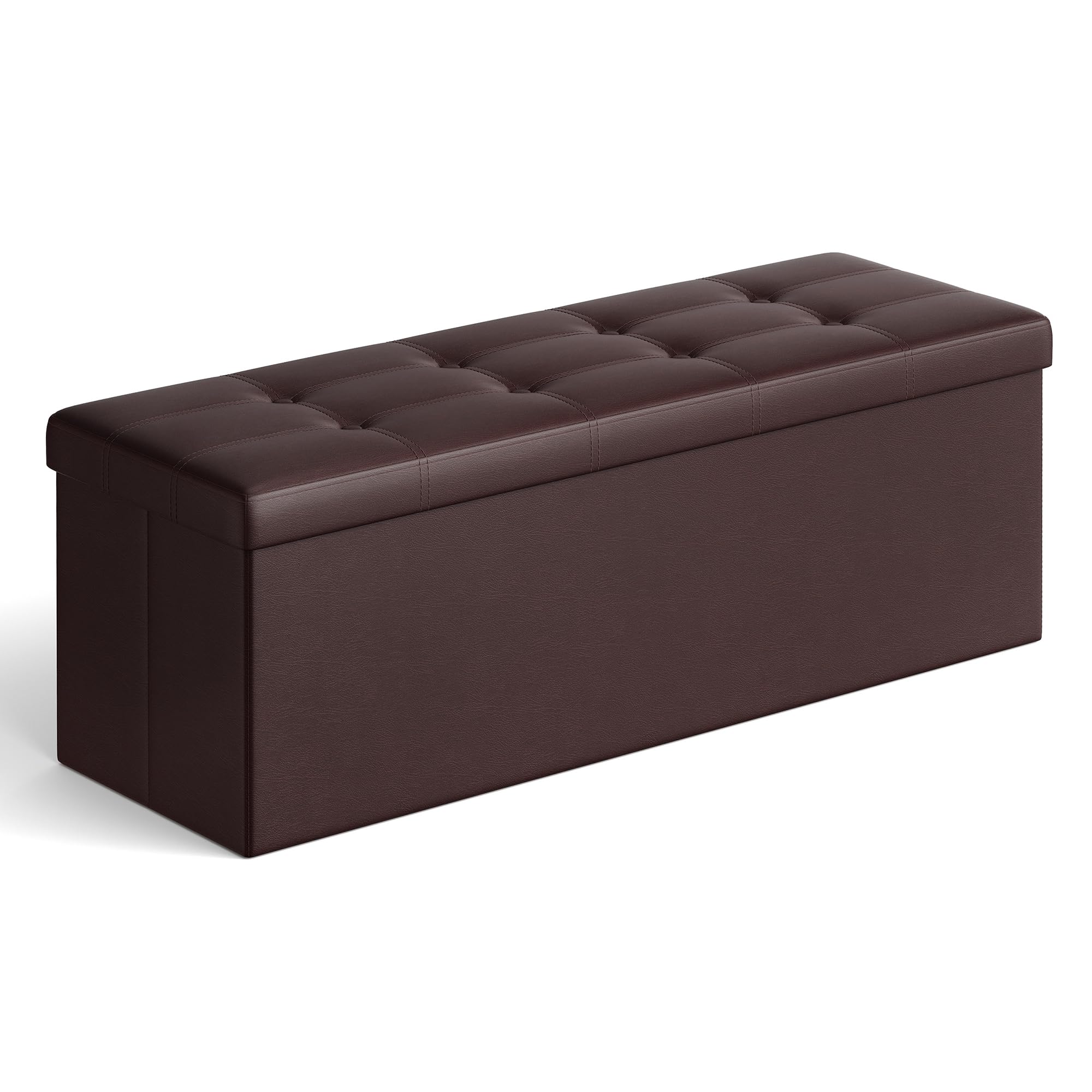 Songmics Puff Almancenaje, Banco De Almacenamiento, Carga De 300 Kg, Con Acolchado, Para Salón, Dormitorio, Entrada