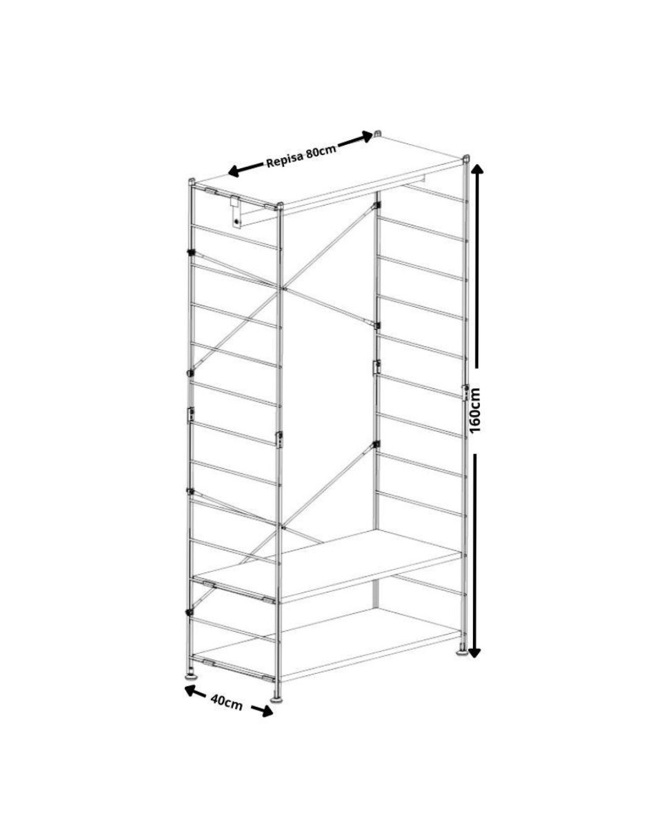 Foto 4 | Estante Organizador Plywood Chocolate 160 Cm