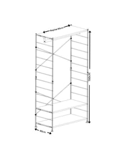 Foto 4 | Estante Organizador Plywood Chocolate 160 Cm