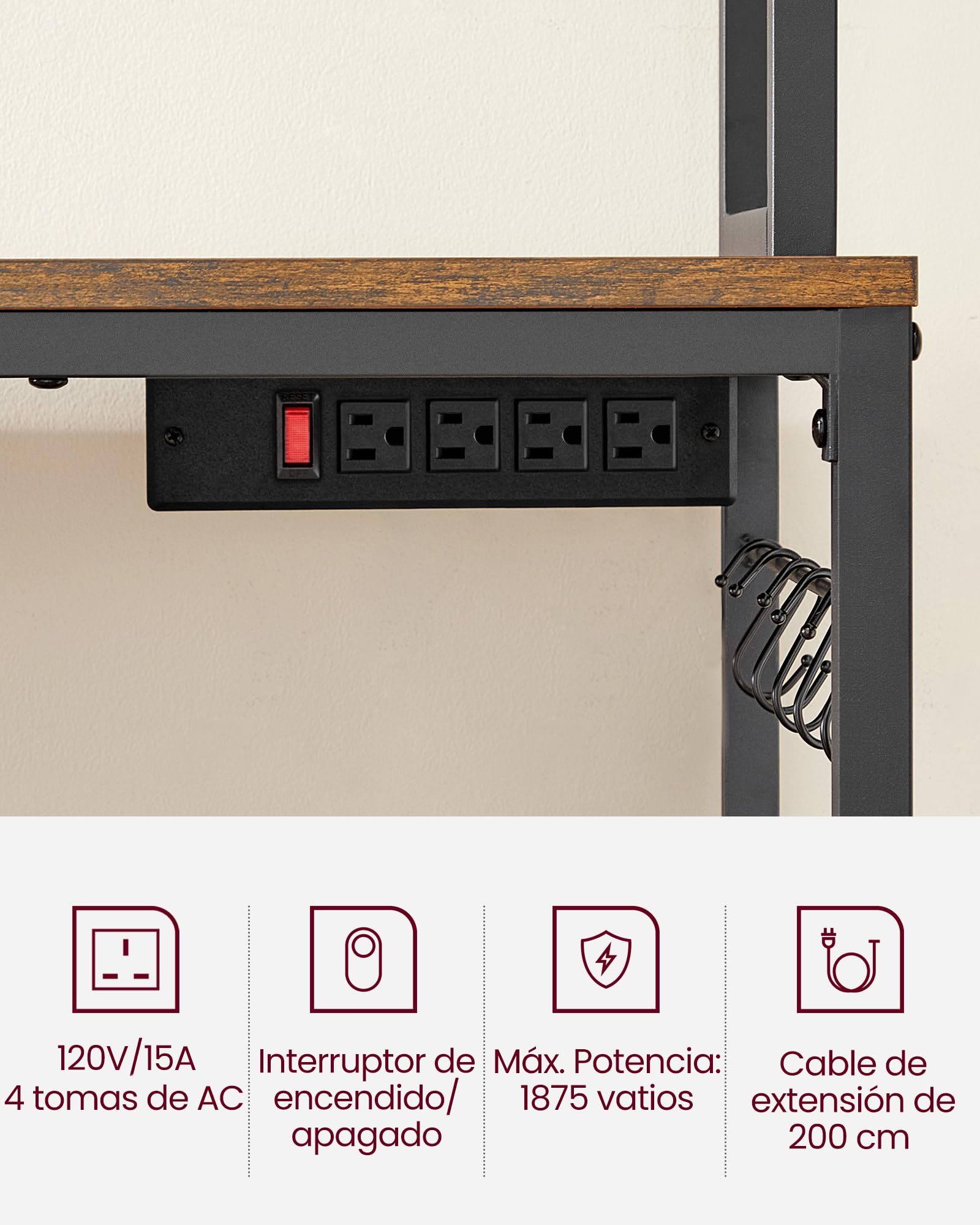 Foto 7 pulgar | Estantería Vasagle Soporte para Microondas