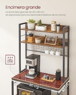 Foto 8 | Estantería Vasagle Soporte para Microondas