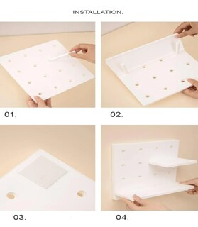 Foto 3 | Organizadores Xtellar De Pared Tablero De Agujero Estantes 4pcs