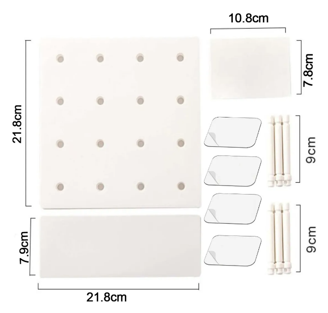 Foto 4 | Organizadores Xtellar De Pared Tablero De Agujero Estantes 4pcs