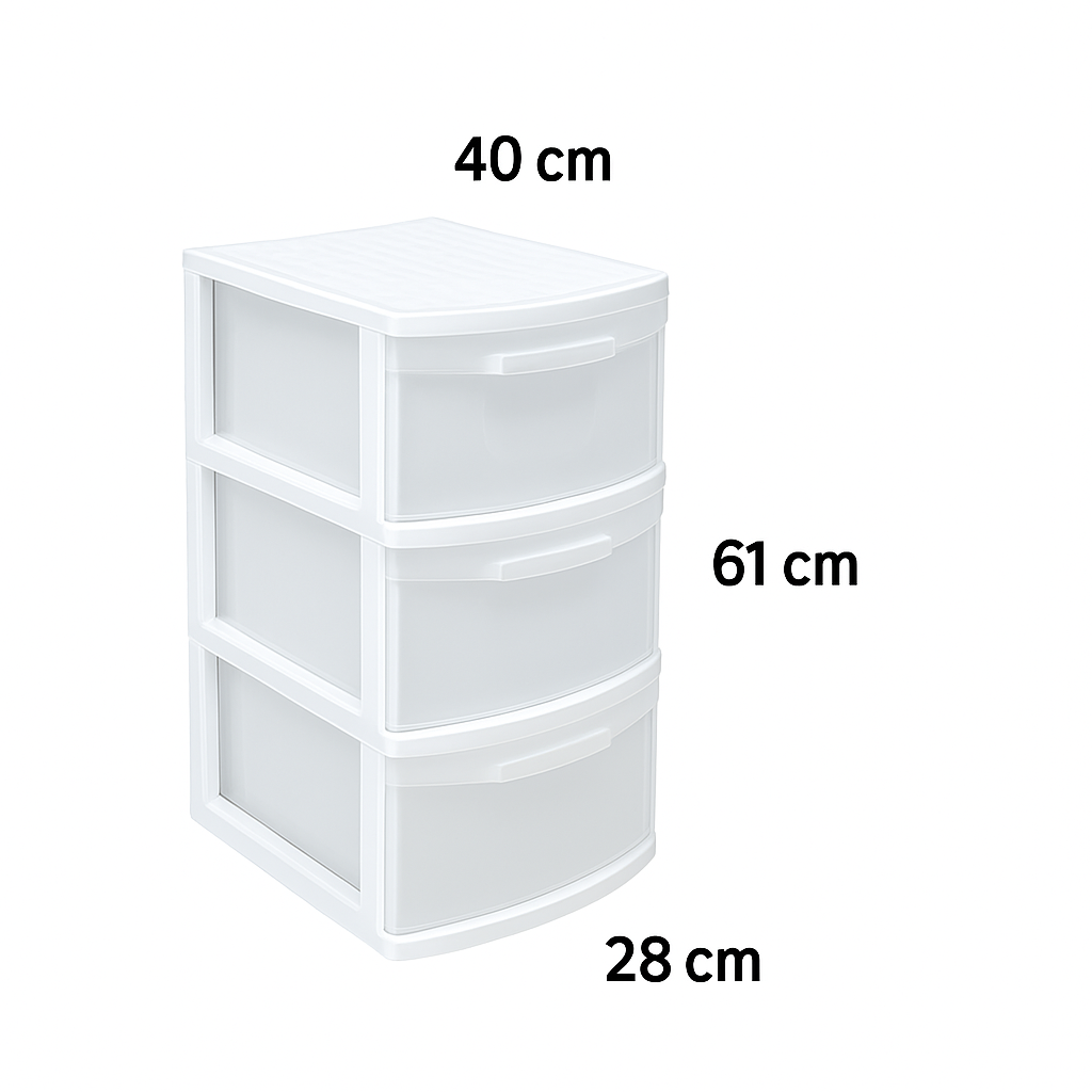 Foto 5 pulgar | Cajonera Organizadora 3 Cajones Blanco
