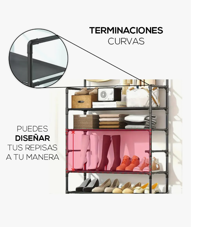 Foto 4 pulgar | Zapatero Xtellar 4 Niveles de Acero Inoxidable