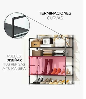 Foto 3 | Zapatero Xtellar 4 Niveles de Acero Inoxidable