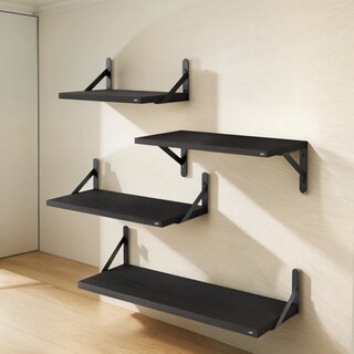 Foto 3 | Juego 4 Repisas Flotante Madera Minimalista Eo Safe Imports Esi-18875 Negro